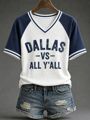 Women's Game Day Football Casual T-Shirt gracestitchs
