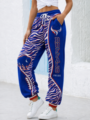 Women's Football Lover Bulls BUF Art Printed Sweatpants gracestitchs