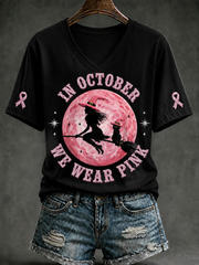 Women's In October We Wear Pink Short-sleeved T-shirt gracestitchs