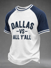 Men's Game Day Football Print Casual T-Shirt gracestitchs