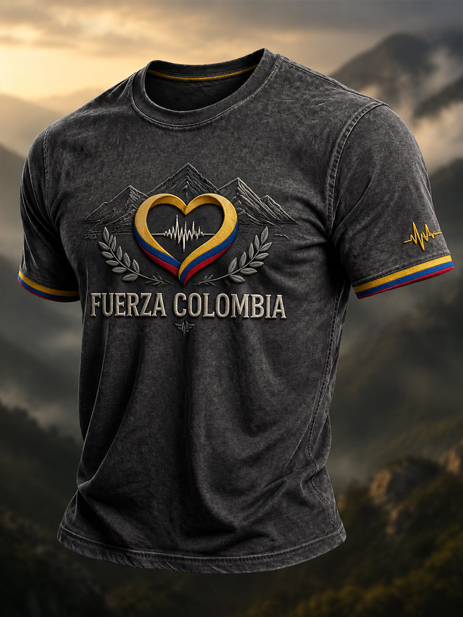 Men's Western Colombia Earthquake Pray For Colombia Print T-shirt gracestitchs