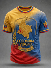 Men's Colombia Strong Pray For Colombia Tee gracestitchs