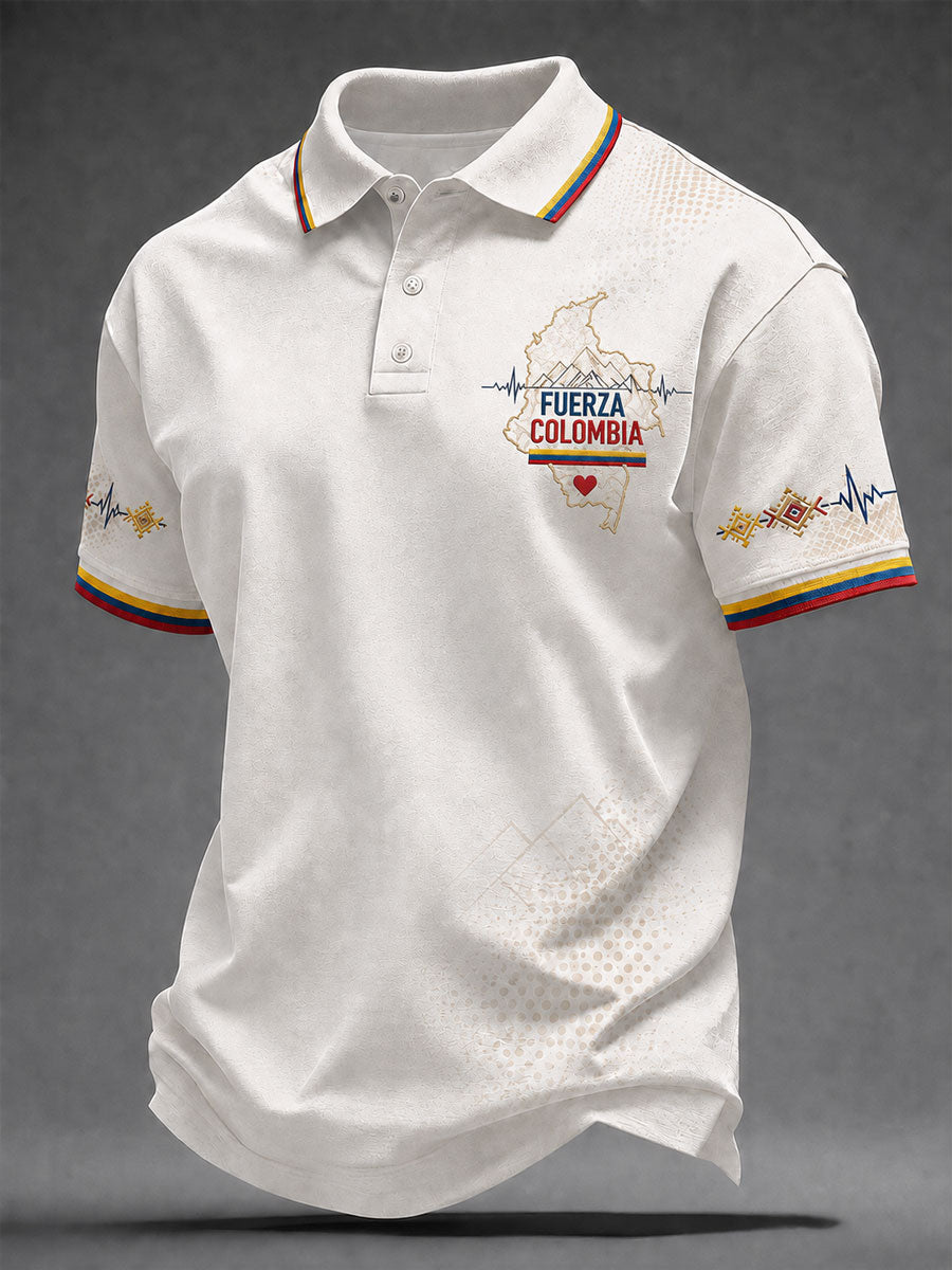 Men's Fuerza Colombia Print Casual T-Shirt gracestitchs