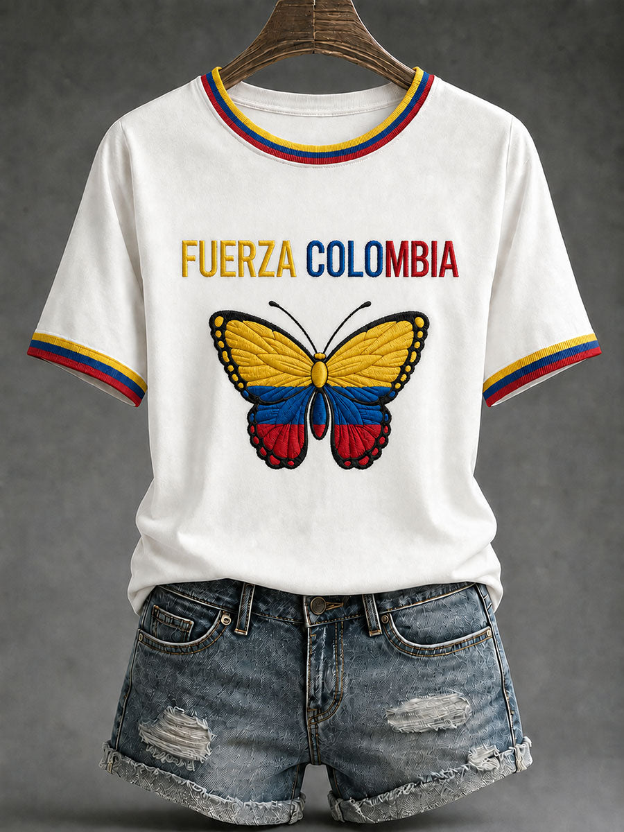 Women’s Fuerza Colombia Printed Casual T-Shirt gracestitchs