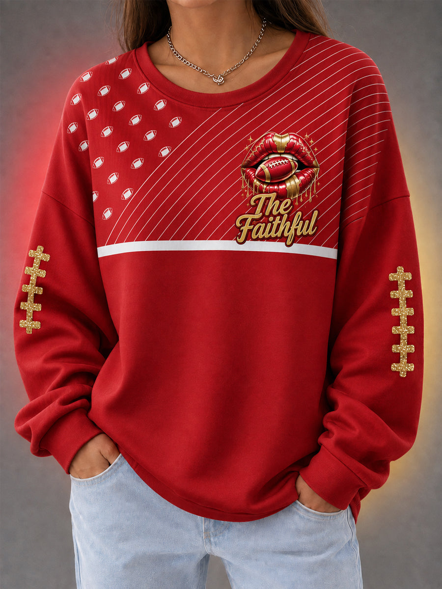 Women's Football Gameday Gift For Football Fans Casual Sweatshirt gracestitchs