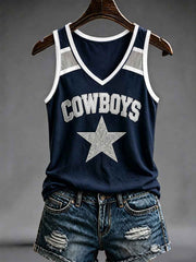 Women's Football Gameday Gift For Football Fans Casual V-Neck Vests