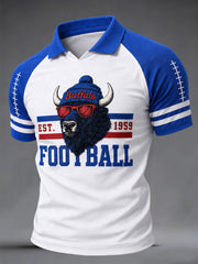 Men's Football Lover Buffalo Print Tee gracestitchs