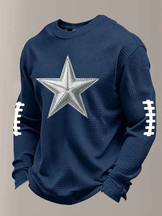 Men's Football Waffle Long Sleeve T-Shirt