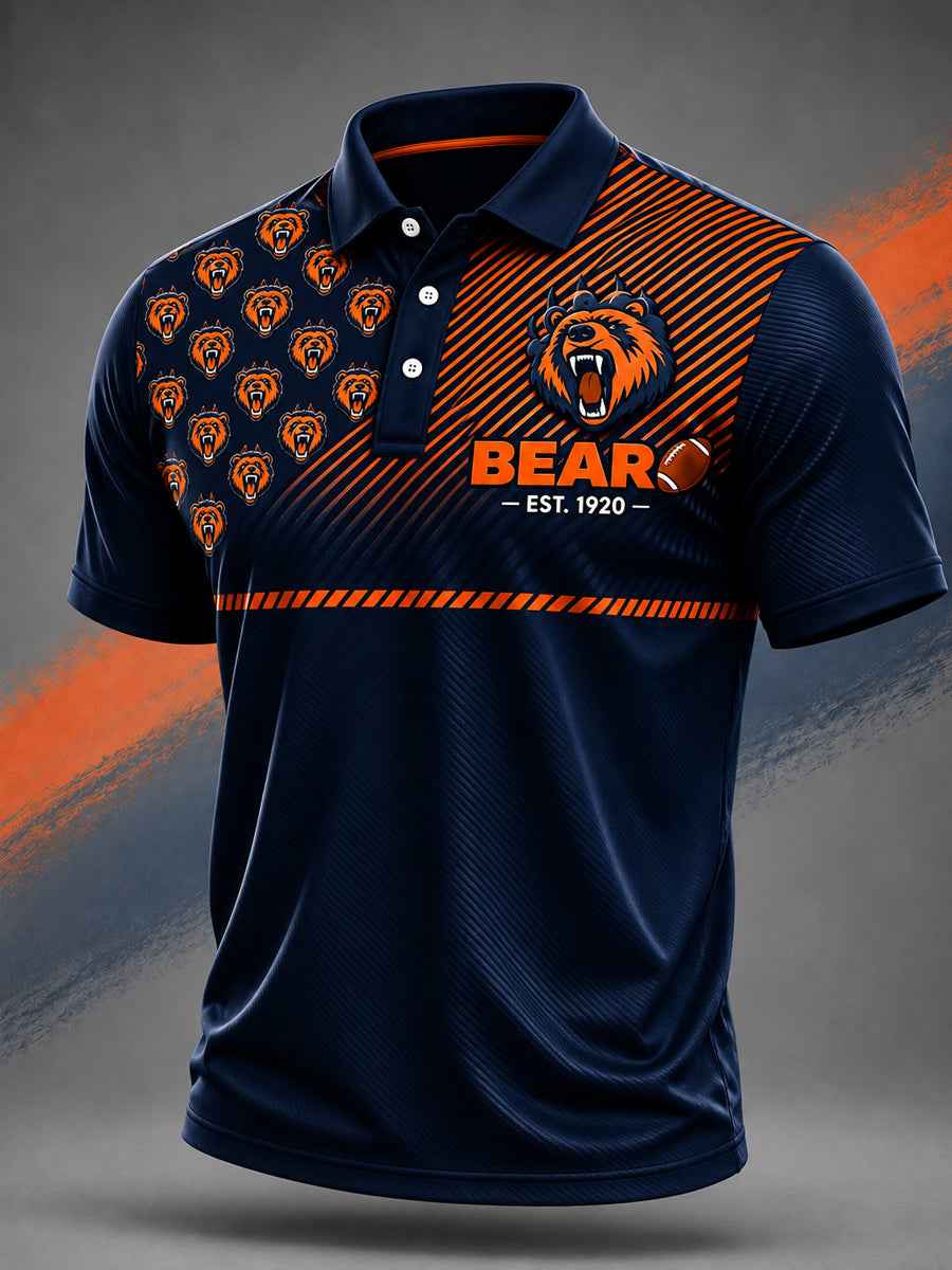 Men's Football Gameday Gift For Football Fans Casual Polo Shirt