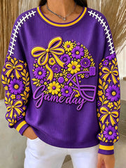 Women's College Football Fan Floral Helmet Hoodies