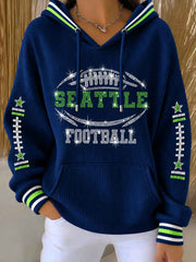 Women's Football Gameday Gift For Football Fans Long Sleeve Hoodie