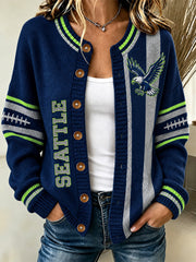 Women's Football Gameday Gift For Football Fans Casual Cardigan