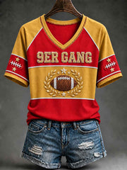 Women's Football Gameday Gift For Football Fans Short Sleeve T-shirt