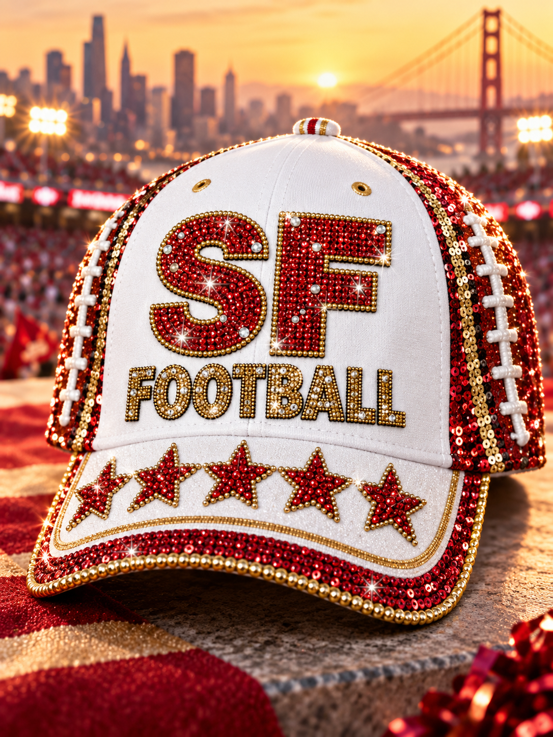 Unisex Football Gameday Gift For Football Fans round neck Hat gracestitchs
