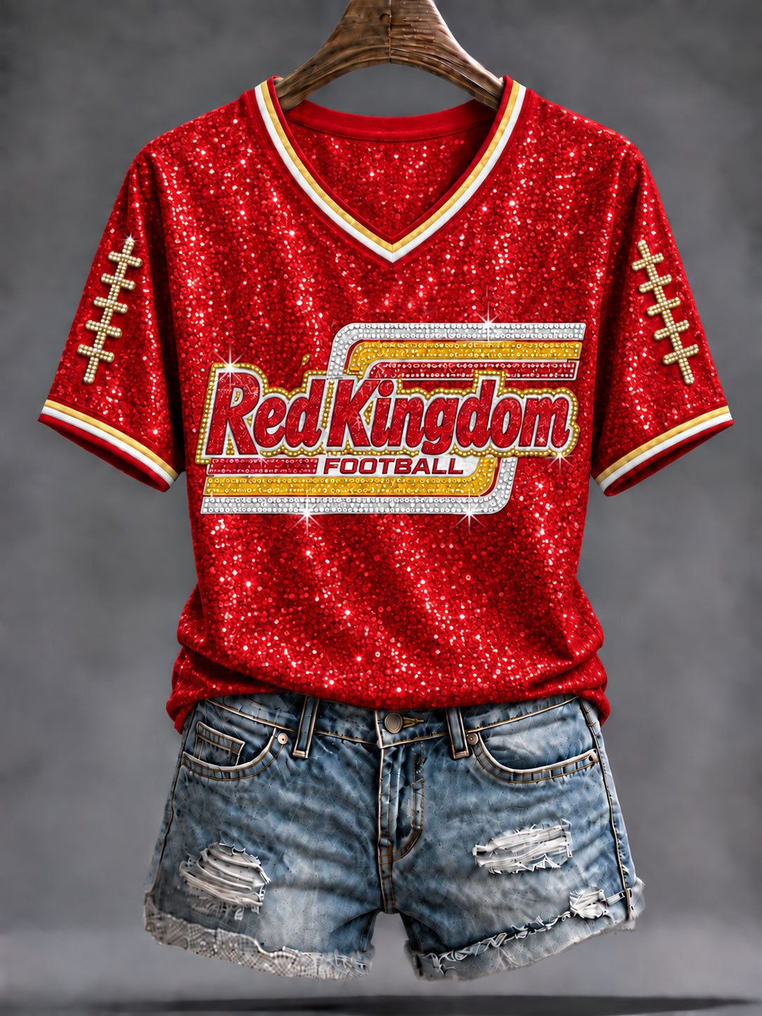 Women's Red Kingdom Short-Sleeved T-Shirt gracestitchs
