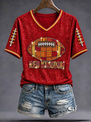 Women's Red Kingdom Short-Sleeved T-Shirt
