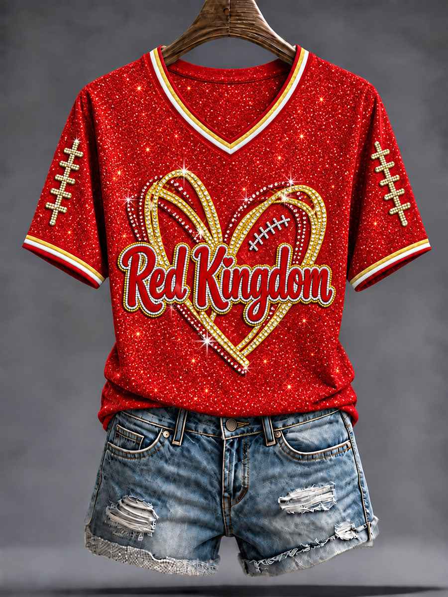 Women's Red Kingdom Short-Sleeved T-Shirt
