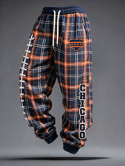 Men's Chicago Football Lover Bear Art Printed Pants gracestitchs