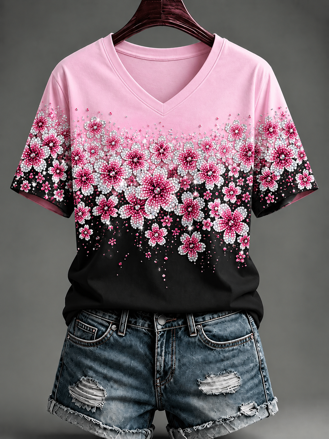 Women's Breast Cancer Short-sleeved T-shirt gracestitchs