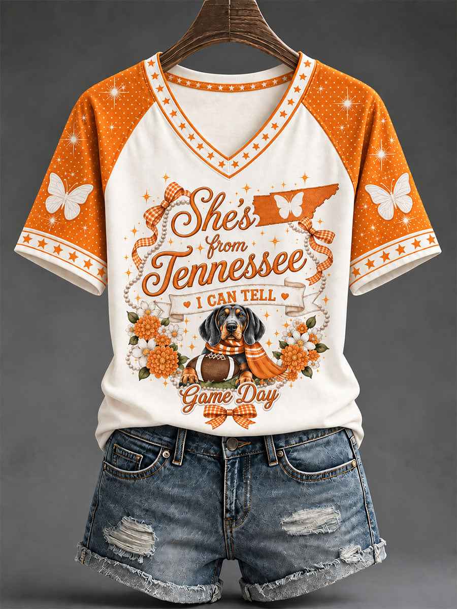 Women's Game Day Football Printed Casual T-Shirt