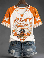 Women's Game Day Football Printed Casual T-Shirt