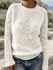 Women's Floral Cat Tops gracestitchs