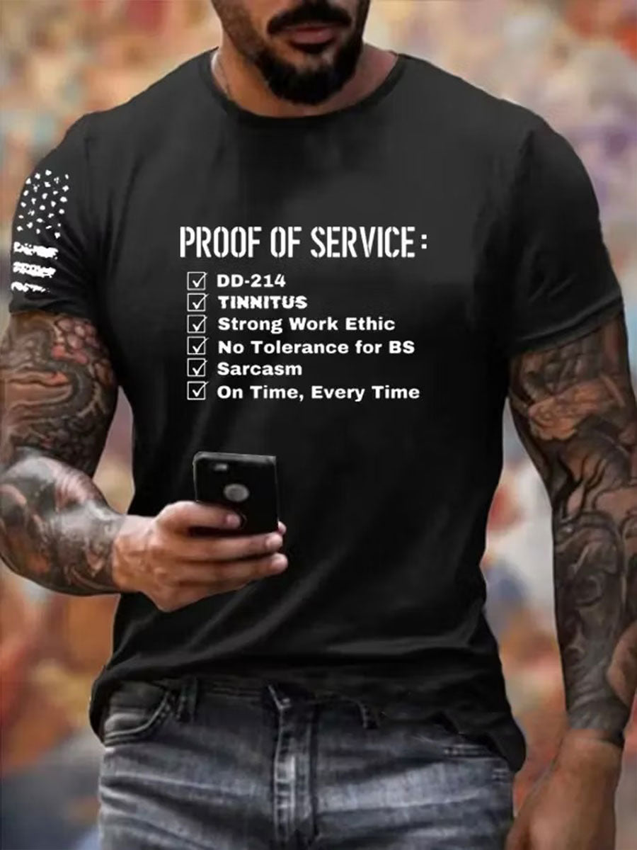 Men's DD-214 Print Short Sleeves T-shirt gracestitchs