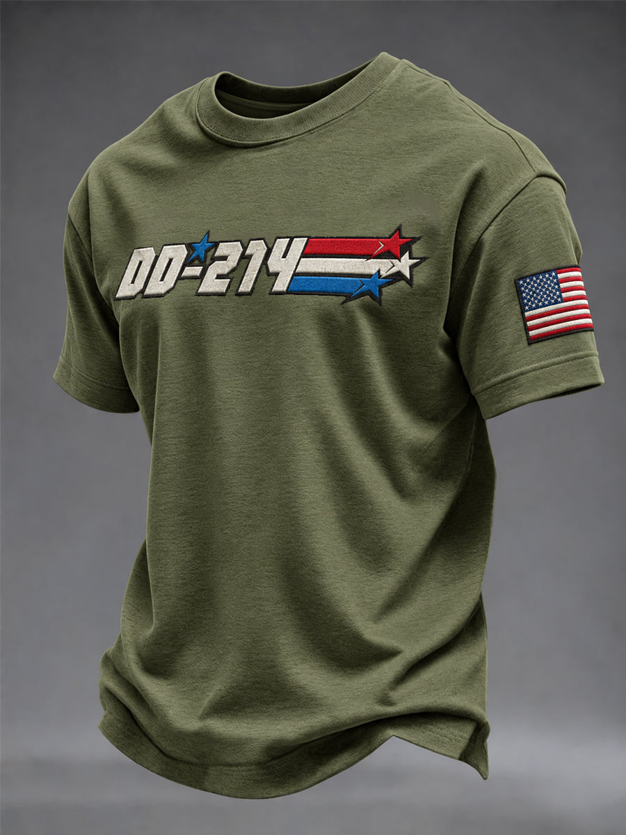 Men's Veteran Pride DD-214 Printed T-shirt gracestitchs