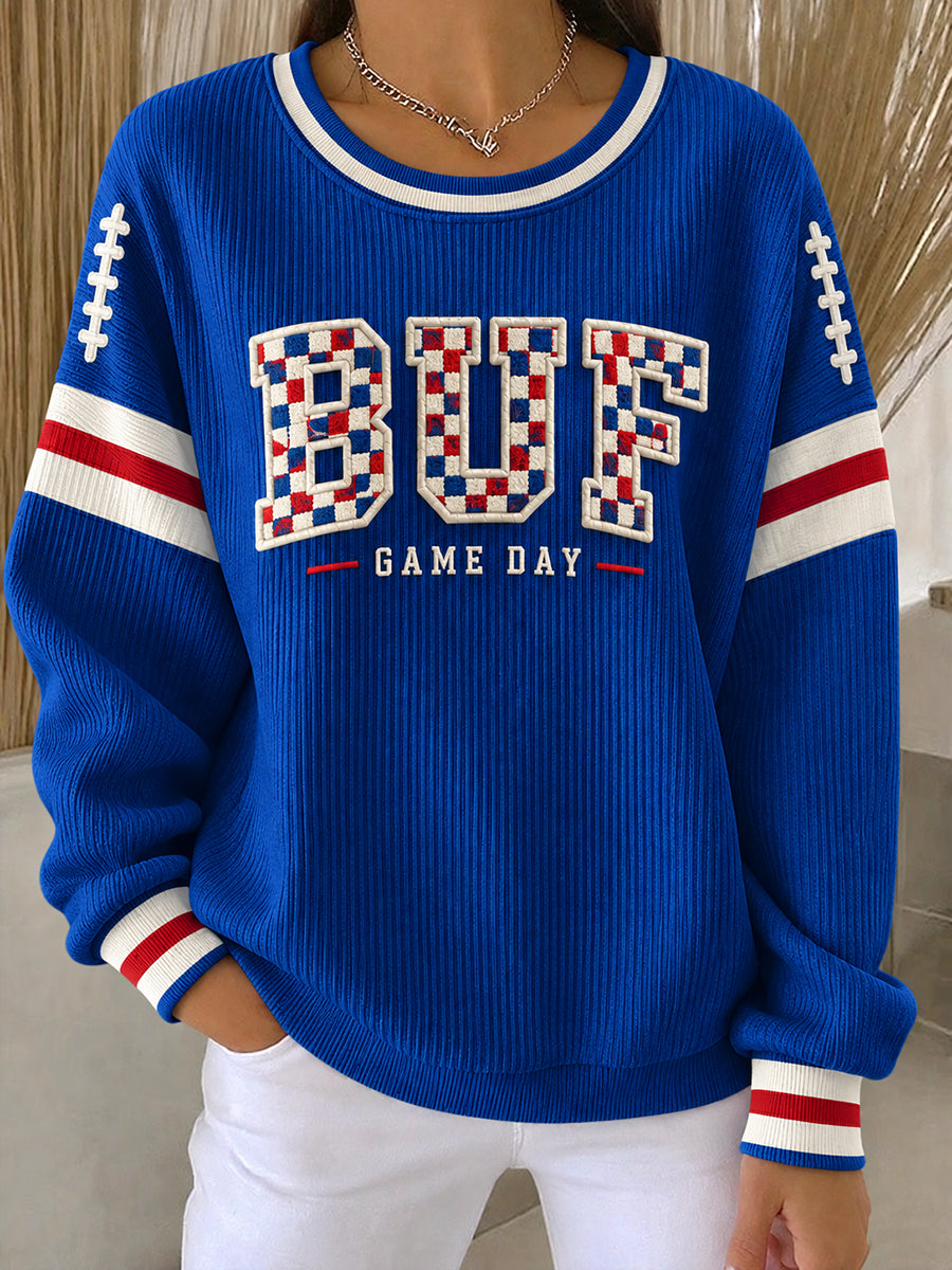 Women's Football Lover Blue&Red Art Printed Sweatshirt gracestitchs