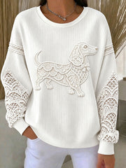 Women's Floral Dachshund Sweatshirts gracestitchs