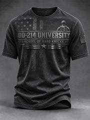 Men's DD-214 US Veterans Print T-Shirt gracestitchs