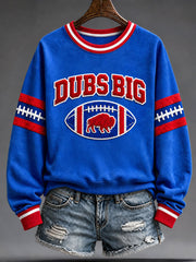 Women's Buffalo Football Fans Lovers Gameday Casual Regular Sweatshirt gracestitchs