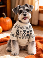 Vintage Schnauzer Dogs Isle Pattern Print Short-Sleeve Shirt (with D-ring) gracestitchs