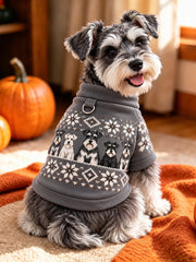 Vintage Schnauzer Dogs Isle Pattern Print Short-Sleeve Shirt (with D-ring) gracestitchs