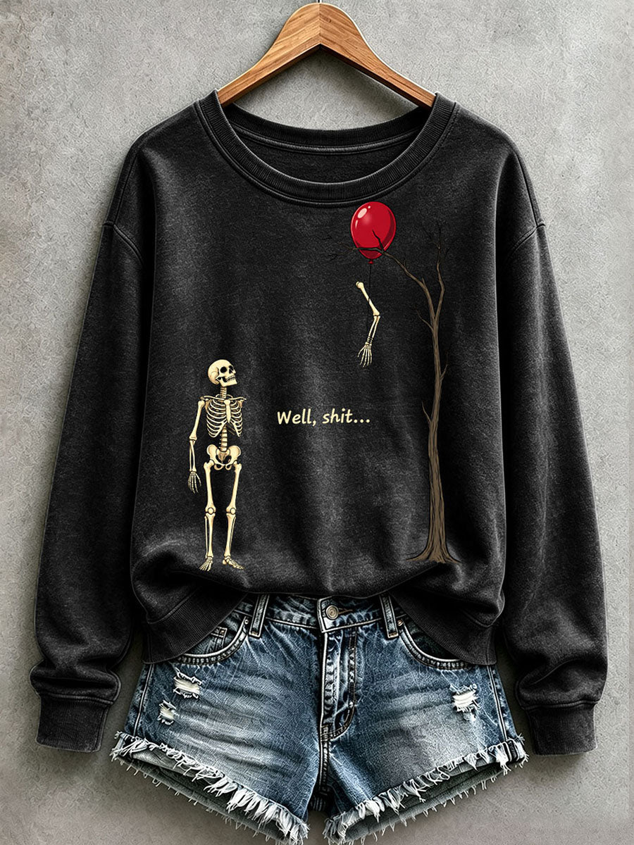 Women's Funny Skeleton Sweatshirt gracestitchs