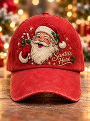 Unisex Christmas Santa Claus Print Hat gracestitchs