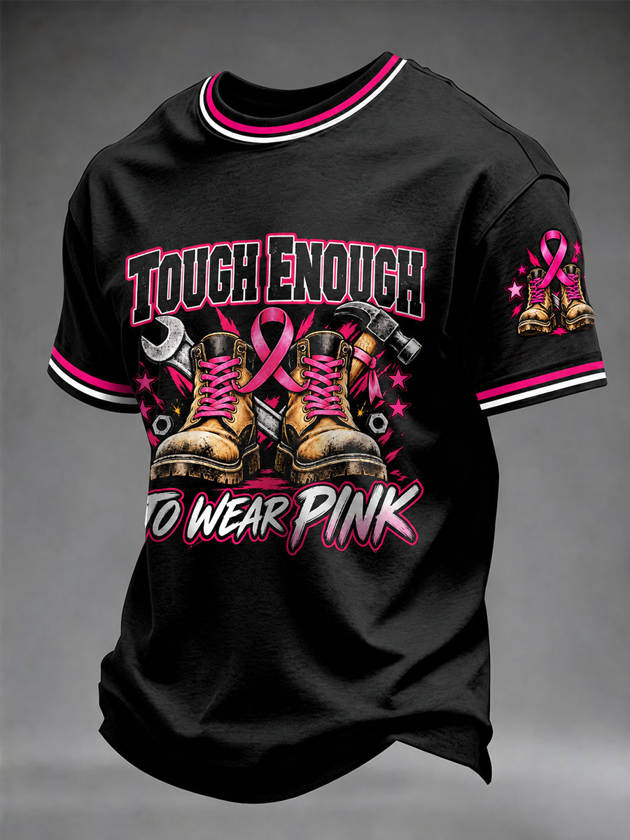 Men's Breast Cancer Awareness I Wear Pink For Her T-shirt gracestitchs