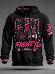 Men's Breast Cancer Awareness Real Men Wear Pink Hoodie gracestitchs