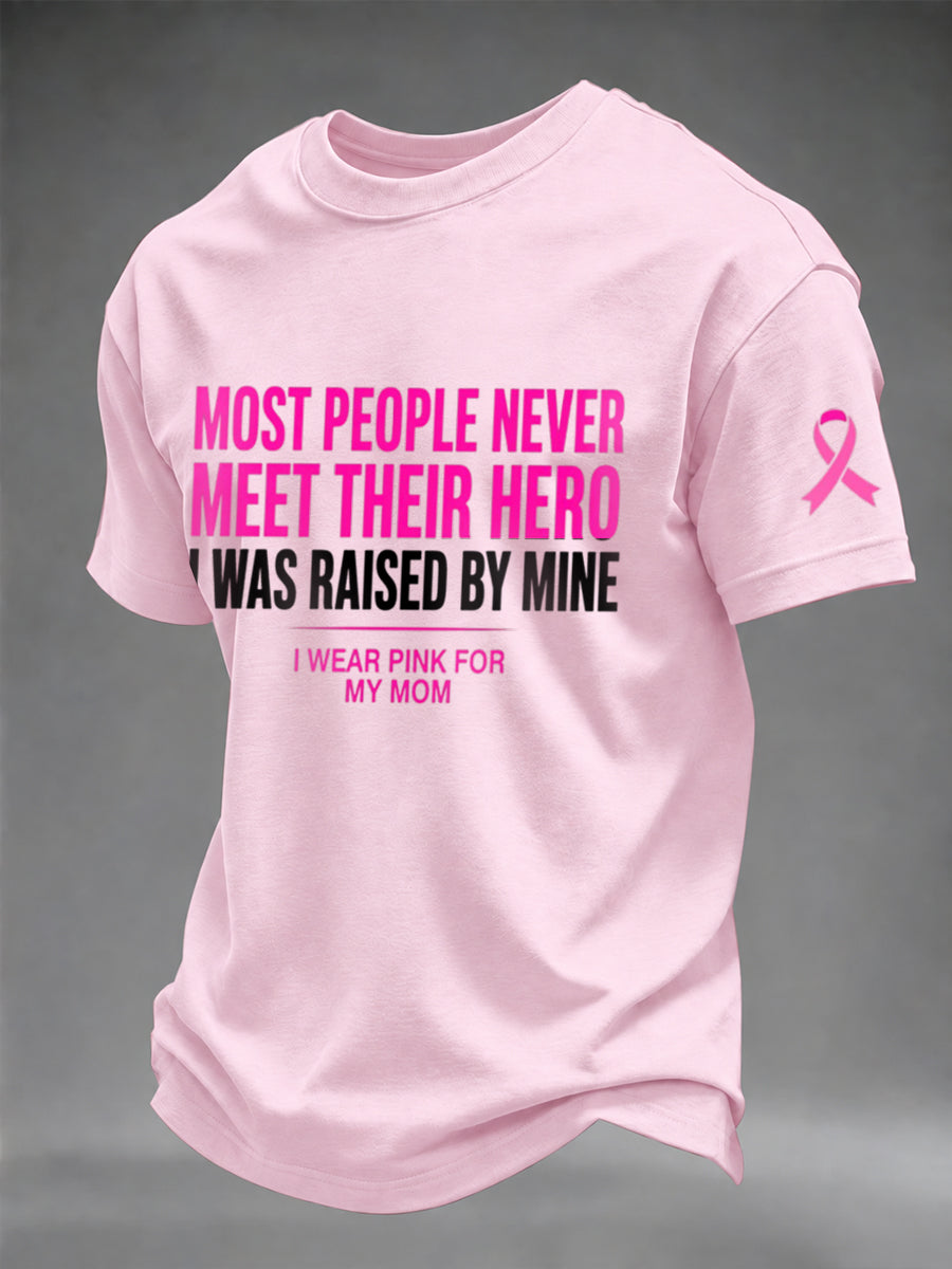 Men's Breast Cancer Awareness Real Men Wear Pink T-Shirt gracestitchs