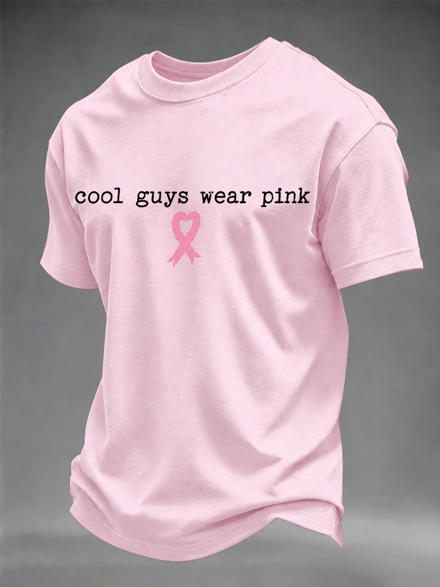 Men's Breast Cancer Awareness I Wear Pink For Her T-shirt gracestitchs