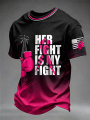 Men's Breast Cancer Awareness Real Men Wear Pink T-shirt gracestitchs
