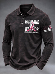 Men's Breast Cancer Awareness Real Men Wear Pink Long Seeve Shirt gracestitchs