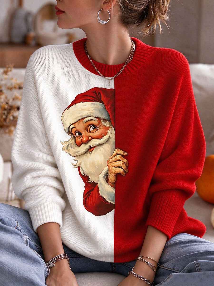 Women's Funny Santa Cozy Knit Sweater