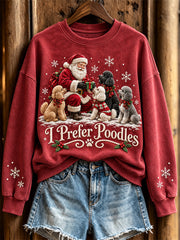 Women's I Prefer Poodles Pattern Causal Regular Sweatshirt gracestitchs