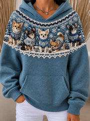 Women's Chihuahuas Pattern Causal Hoodie gracestitchs