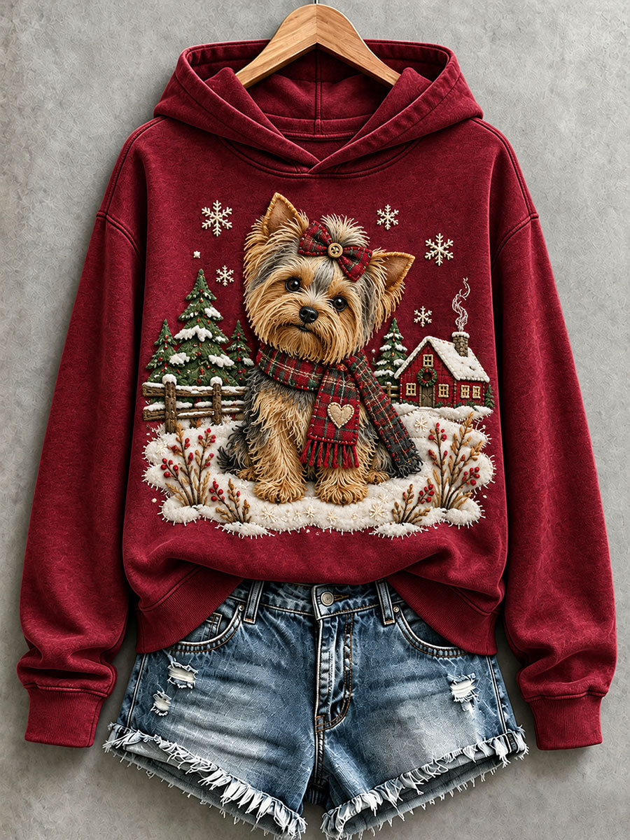 Women's Lovely Yorkshire Terrier Hoodie gracestitchs
