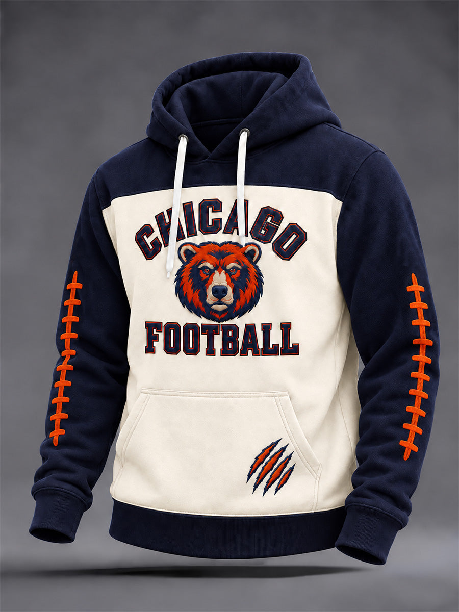 Men's Football Gameday Gift For Football Fans Print Zip-Up Hoodie gracestitchs