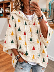 Women's Christmas Print Casual Hoodie gracestitchs