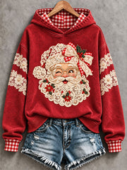 Women's Christmas Santa Claus Print Regular Hoodie gracestitchs