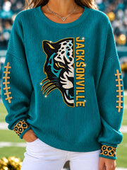 Women's Jaguars Football Gameday Gift For Football Fans Casual Sweatshirt gracestitchs